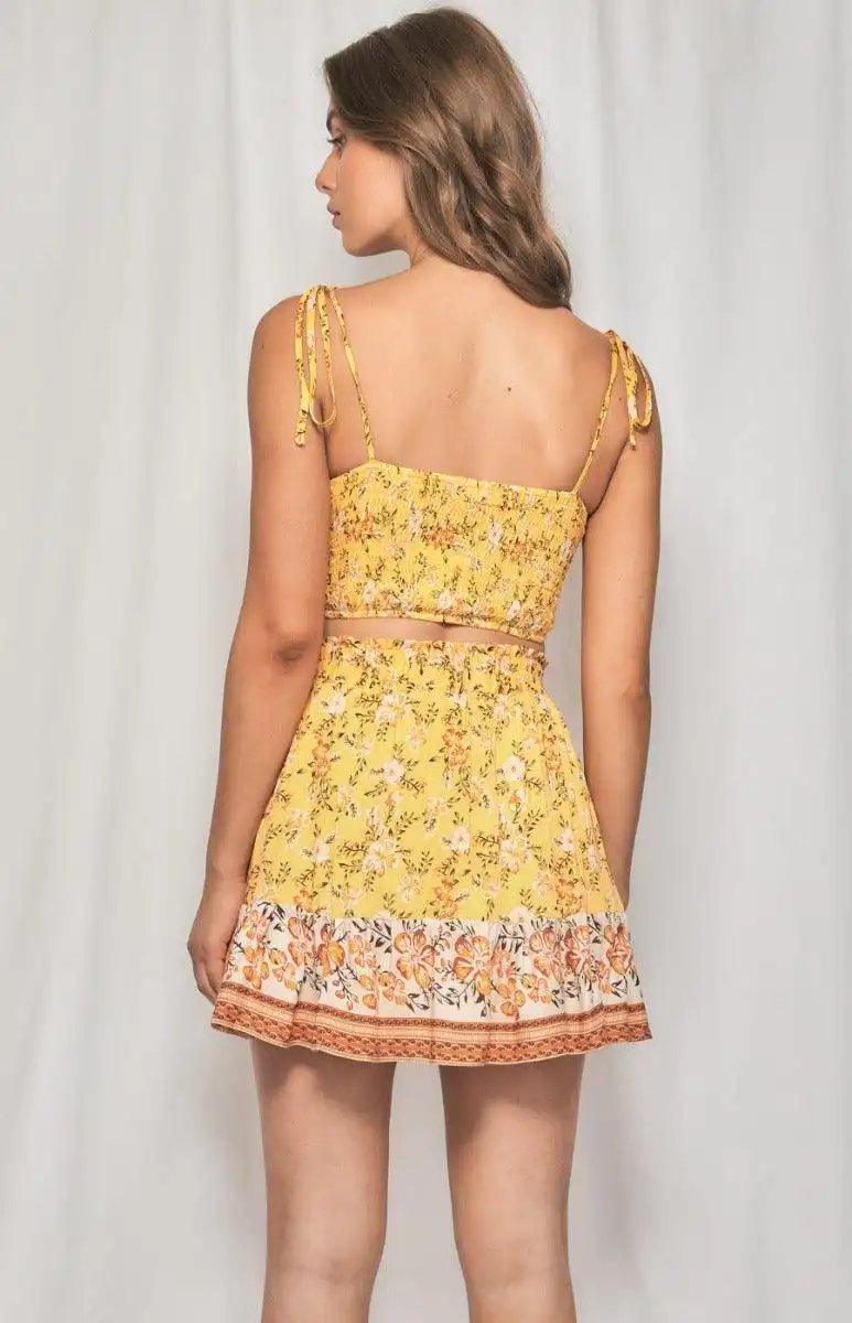Boho Crop Top and Skirt Set - Shweetcheeks Collection