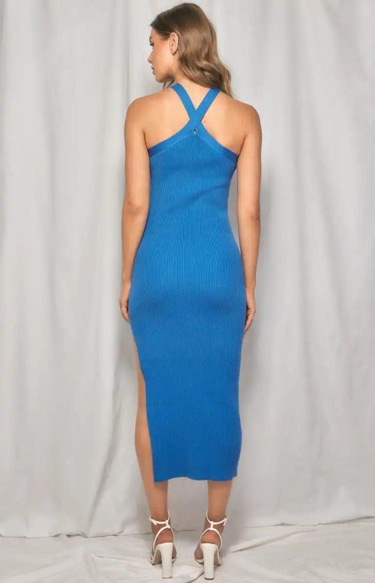 Neck Knit Dress - Shweetcheeks Collection
