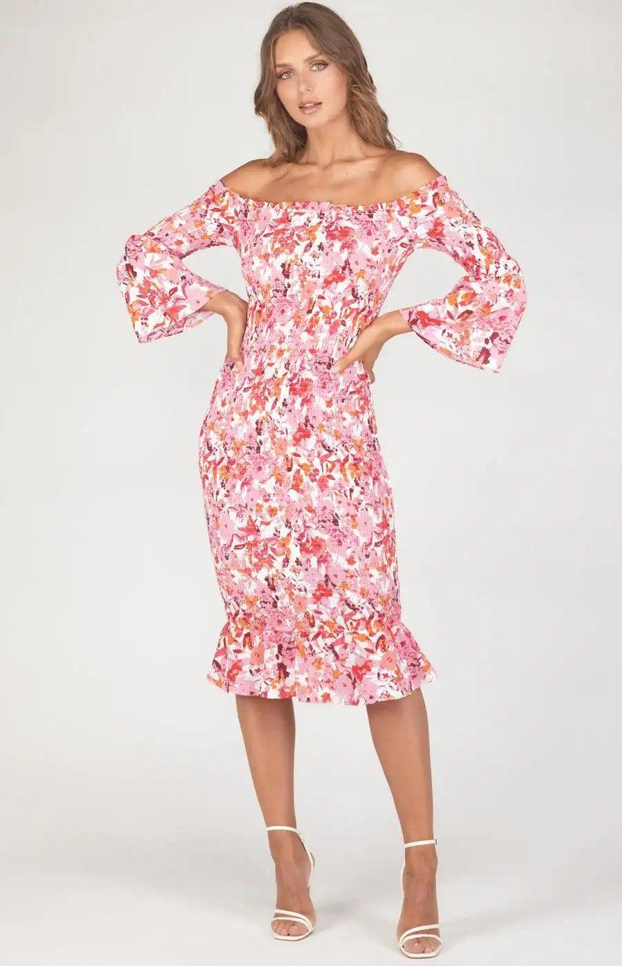 Off the shoulder mini dress - Shweetcheeks Collection