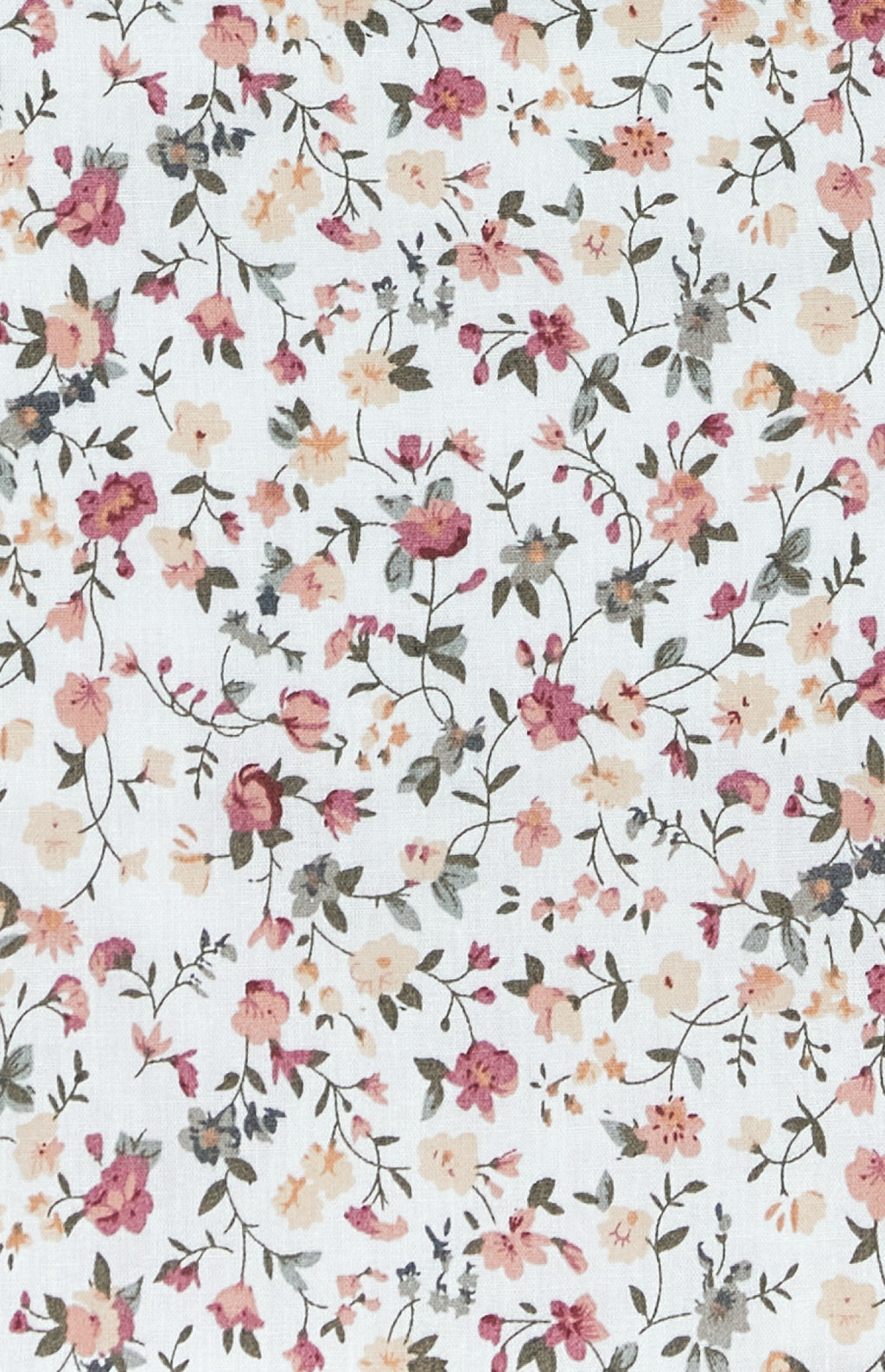 Floral White Split Front Mini Skirt