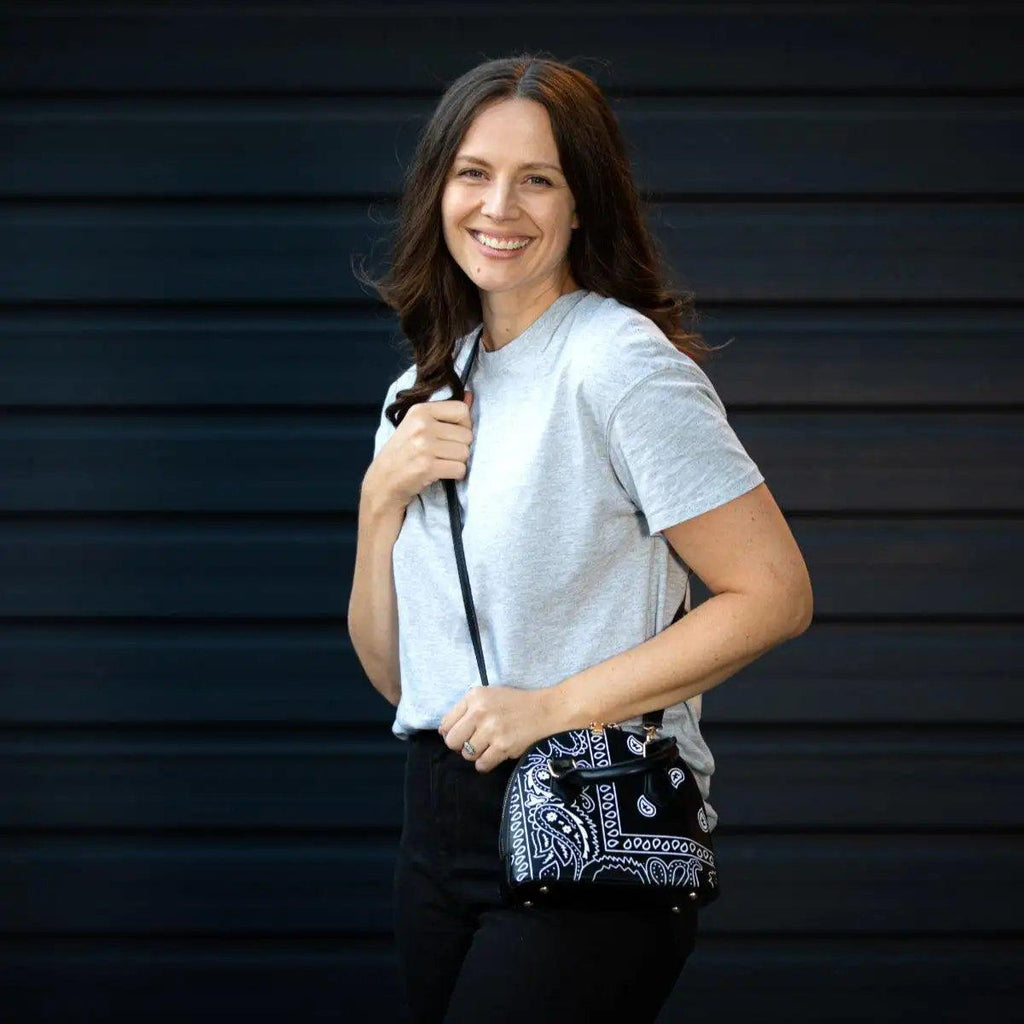 Stylish Black bandana handbags - Shweetcheeks Collection