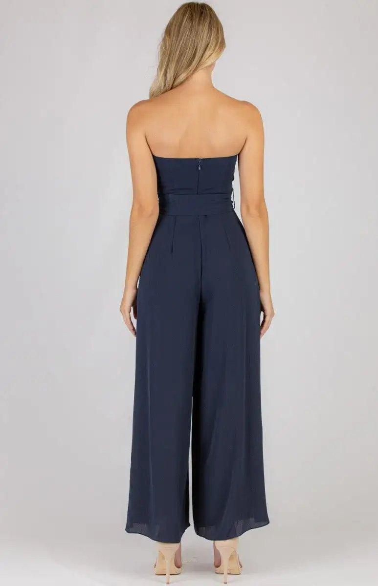 Split Leg Waist Detail Jumpsuit - Shweetcheeks Collection