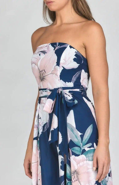 Split Leg Waist Detail Jumpsuit- Shweetcheeks Collection