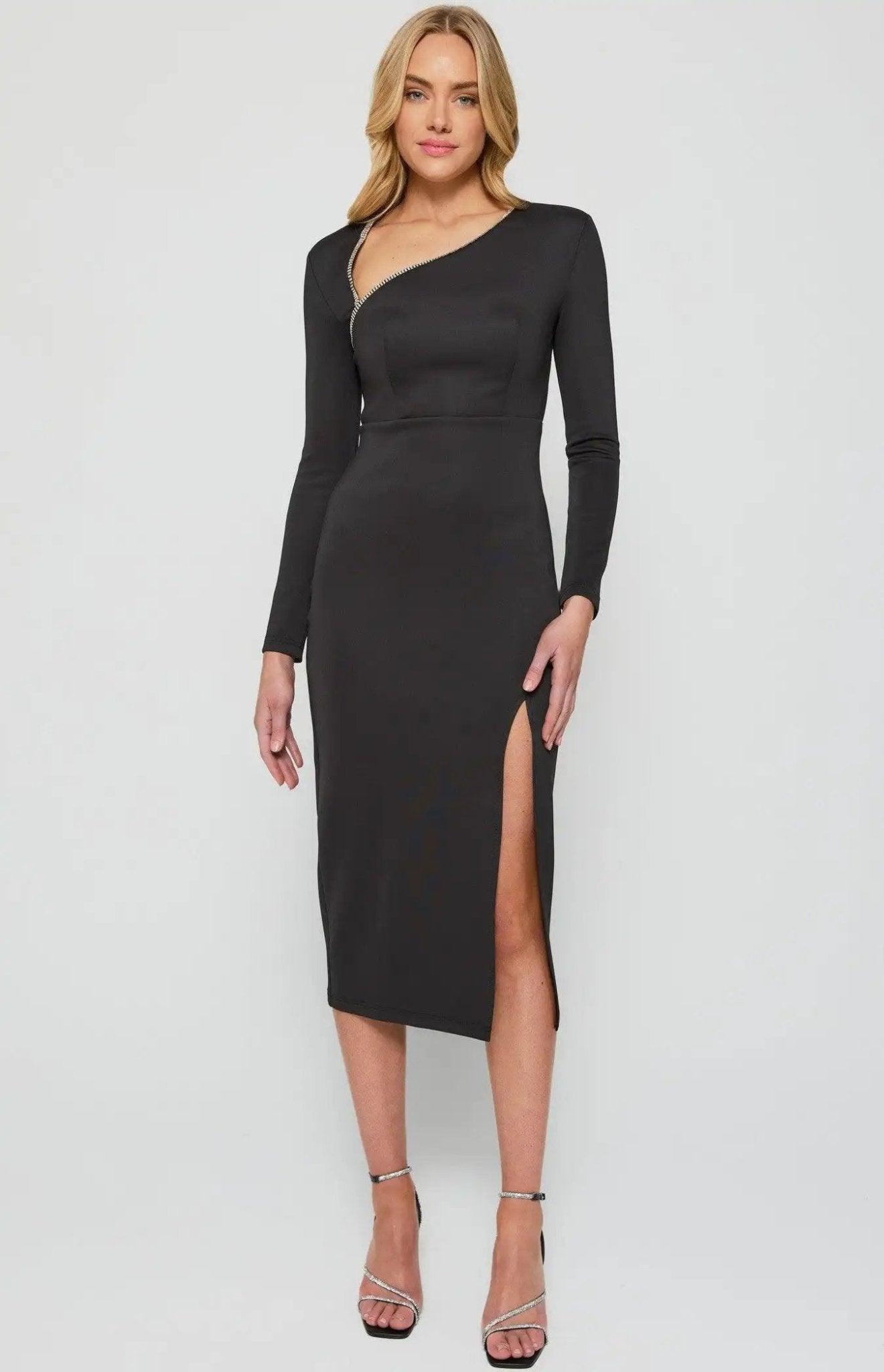 Diamante bodycon midi dress - Shweetcheeks Collection