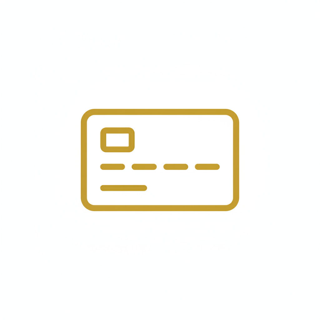 Gold credit card icon