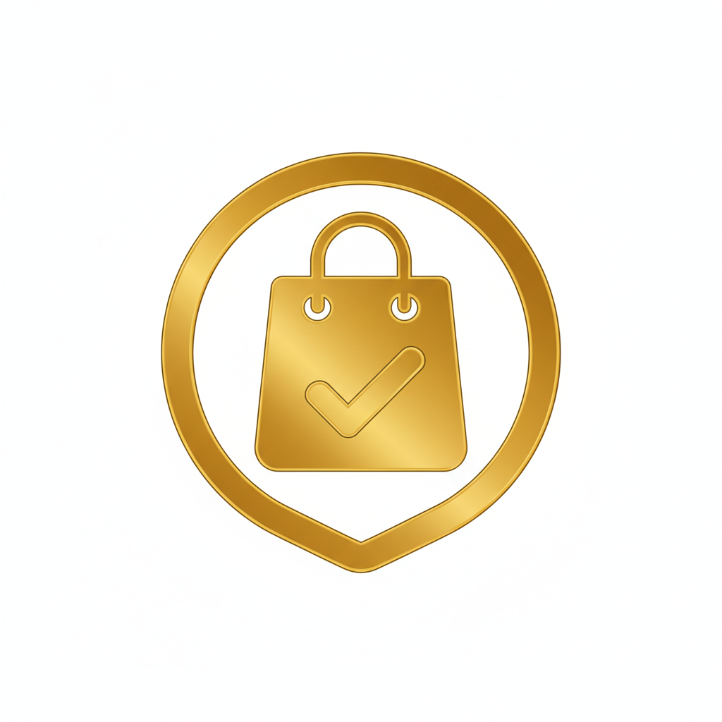 Gold Shopify secure checkout badge