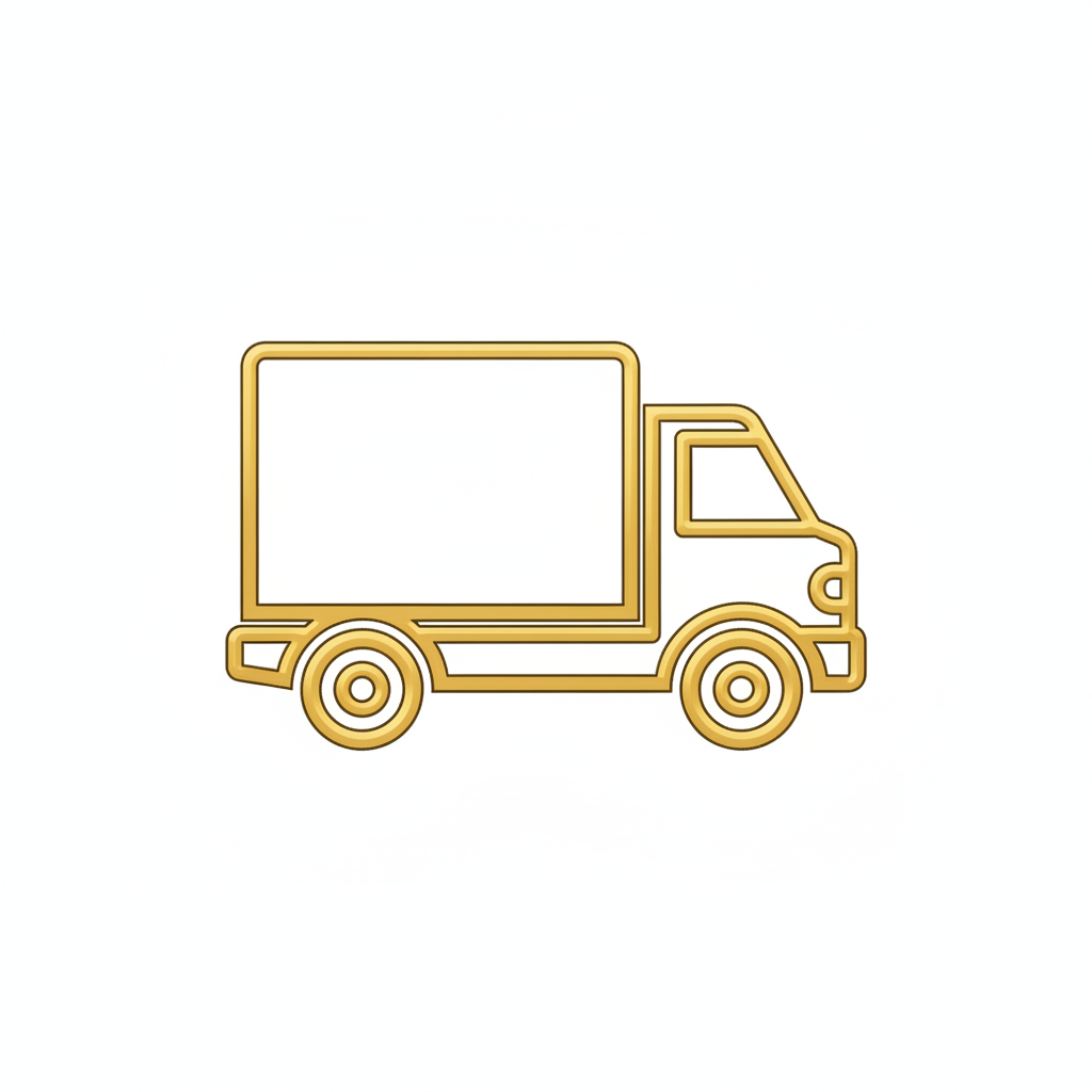 Gold truck icon 2000px #D4AF37