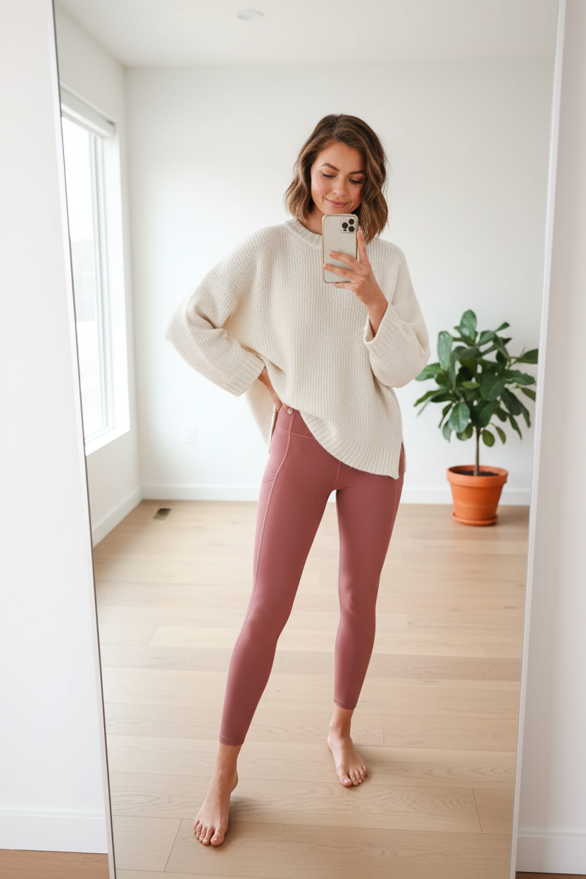 Megan Leggings Rose – Mirror