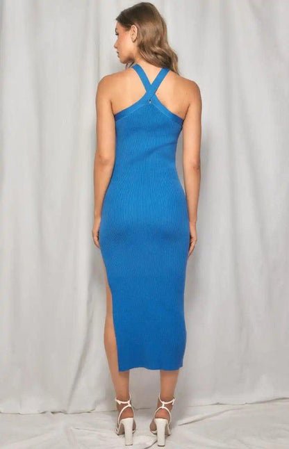 Neck Knit Dress - Shweetcheeks Collection