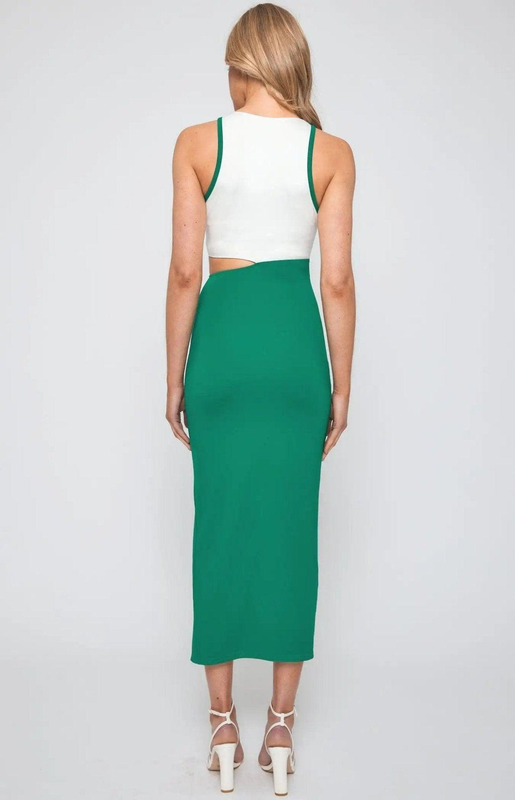 Racer Neckline Midi Dress - Shweetcheeks Collection