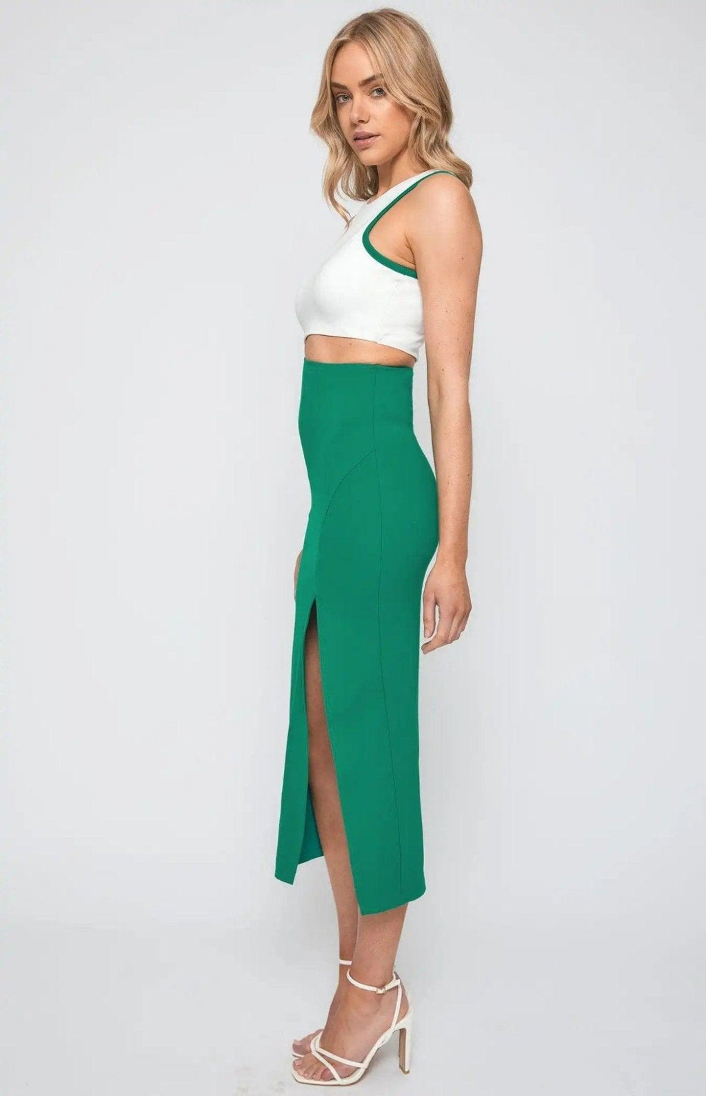 Racer Neckline Midi Dress - Shweetcheeks Collection