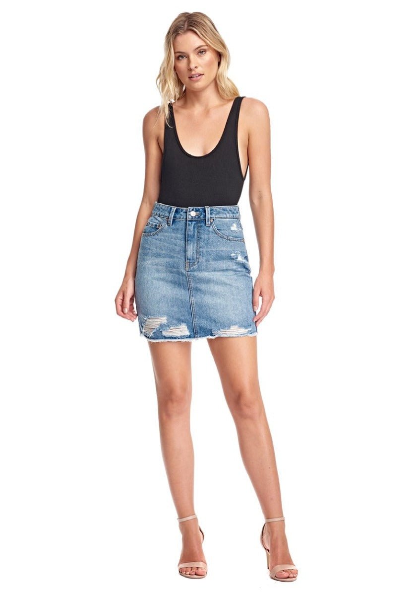 Rebel Denim Skirt - Shweetcheeks Collection