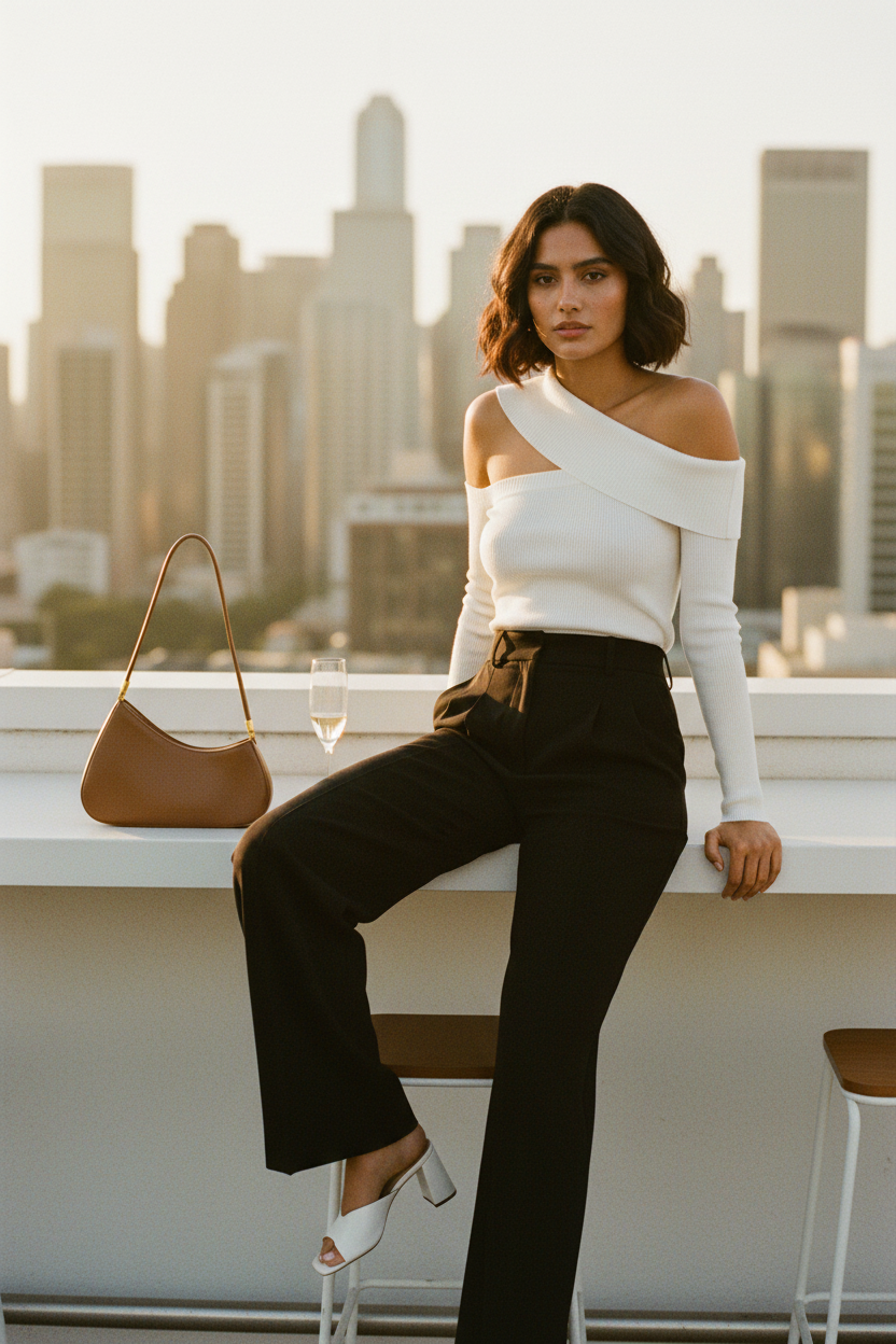Curved Shoulder Bag