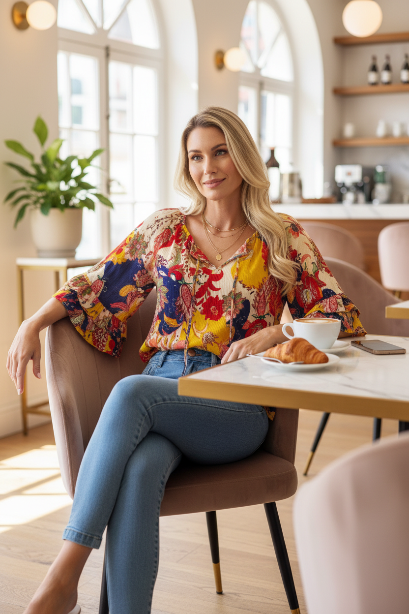 Saleya Boho Top – Café