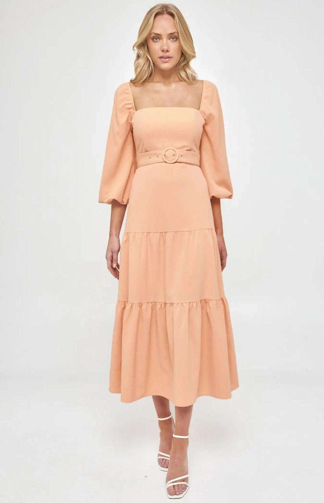 Tiered Hem Midi Dress - Shweetcheeks Collection