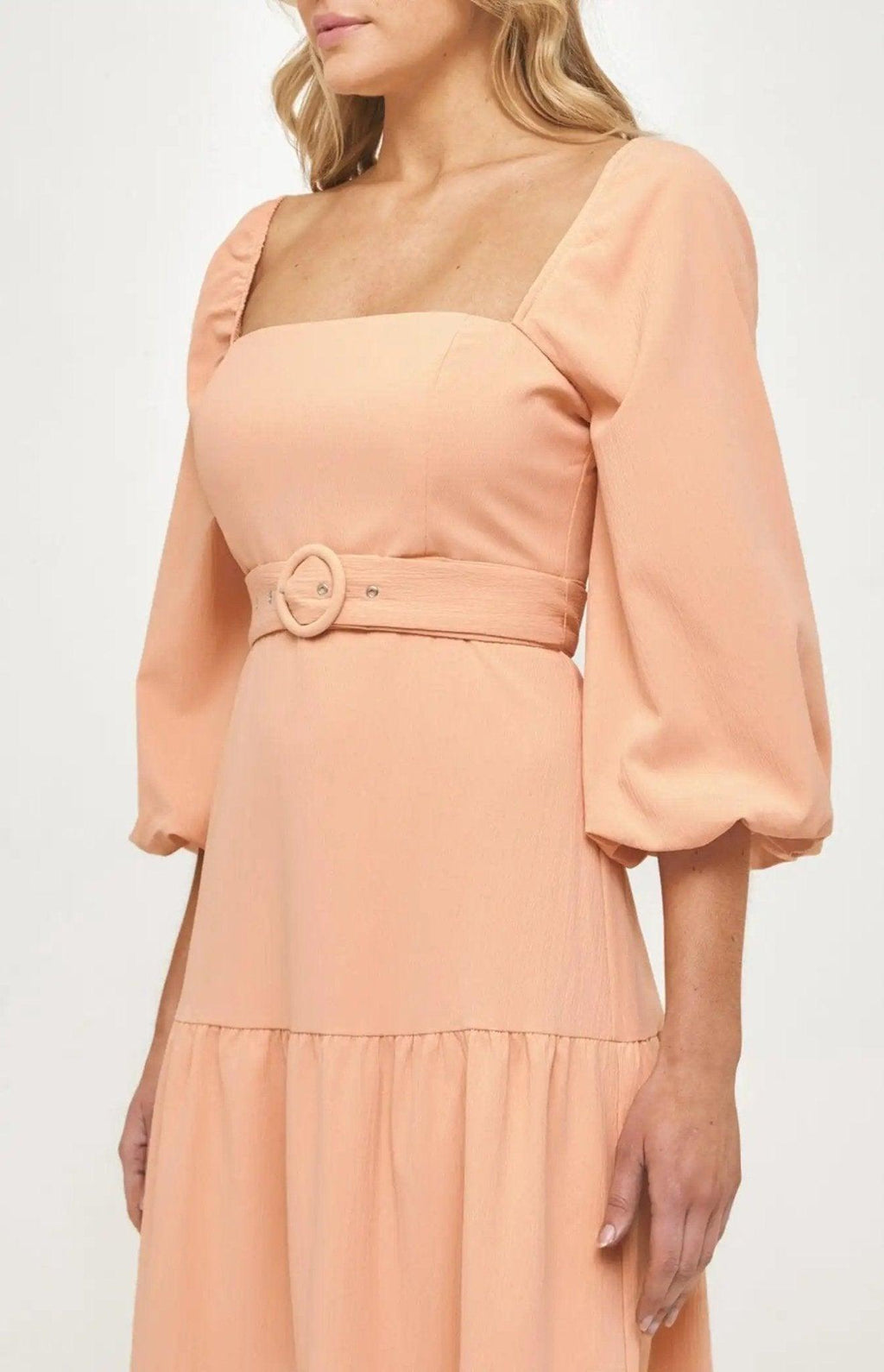 Tiered Hem Midi Dress  - Shweetcheeks Collection