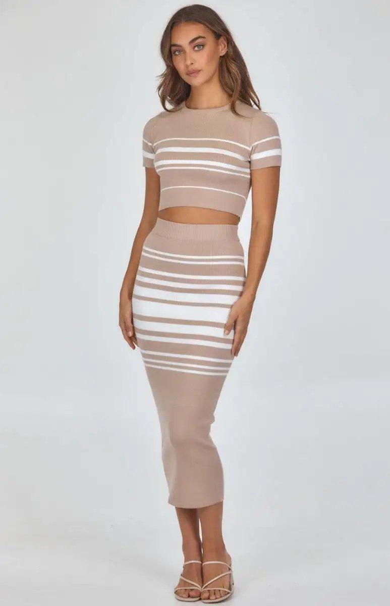 Knit Top and Midi Skirt Set - Shweetcheeks Collection