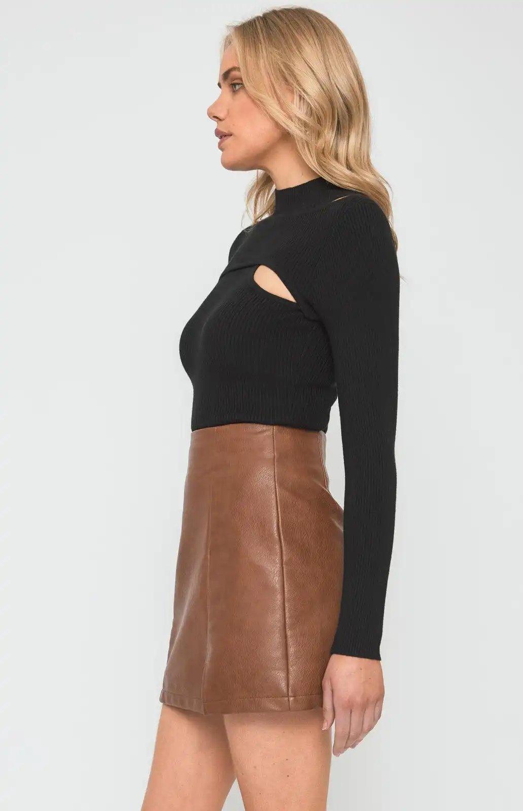 Winnie & Co High Neck Knit Top - Shweetcheeks Collection