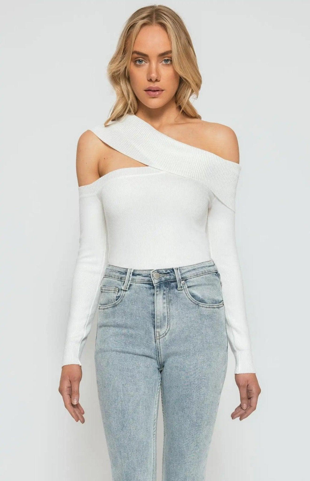 Winnie & Co long sleeve cut out knit top - Shweetcheeks Collection