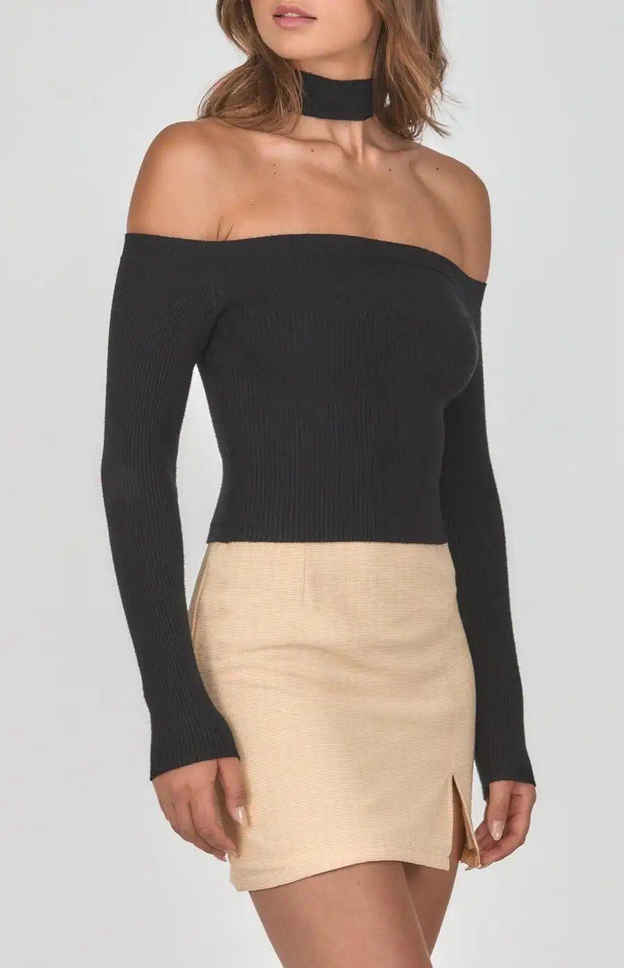 Winnie & Co off shoulder knit top - Shweetcheeks Collection