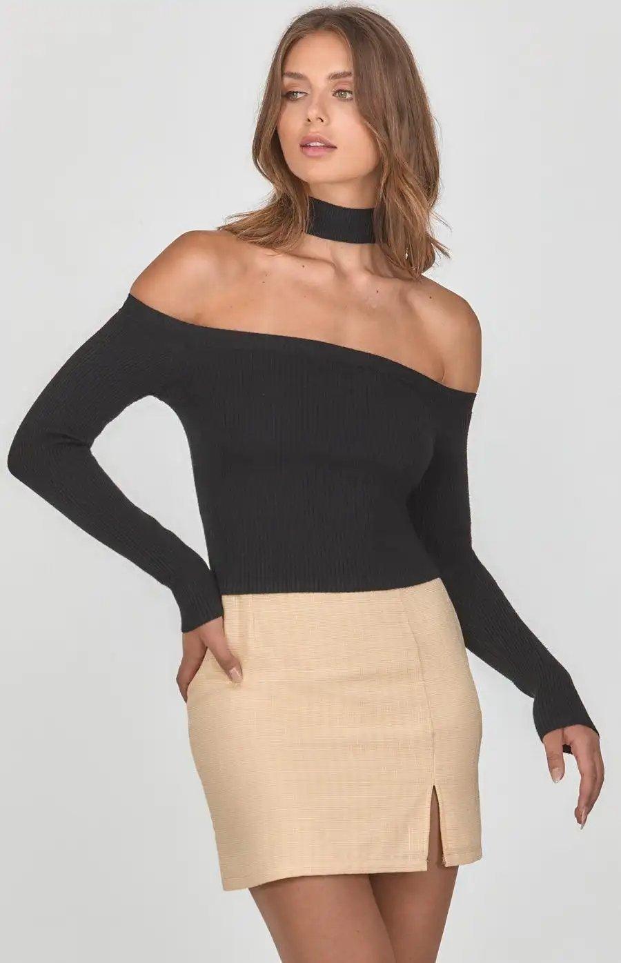 Winnie & Co off shoulder knit top - Shweetcheeks Collection