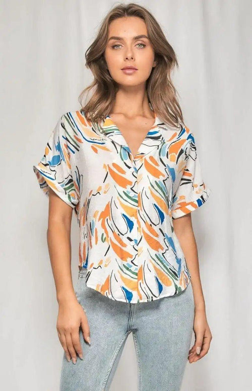 Winnie & Co Abstract Print Shirt - Shweetcheeks Collection