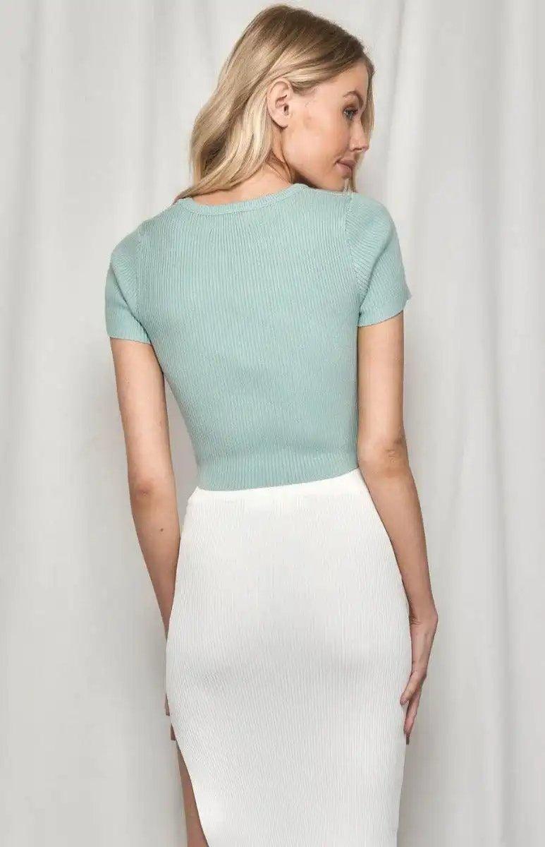 Winnie & Co short sleeve knit top - Shweetcheeks Collection